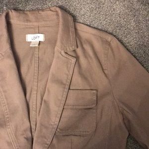Ann Taylor Loft Khaki Blazer